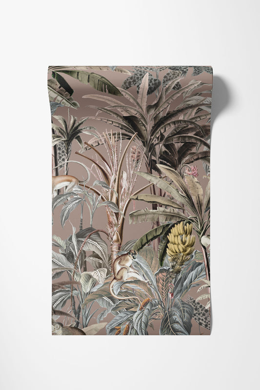 Tapeta Monkey Party Beige