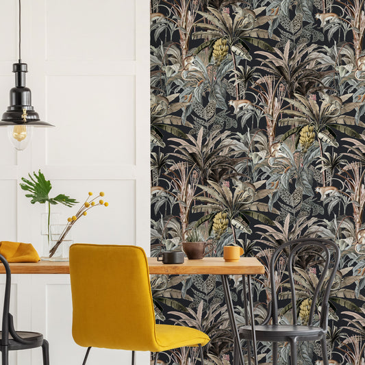 Tapeta Monkey Party Black